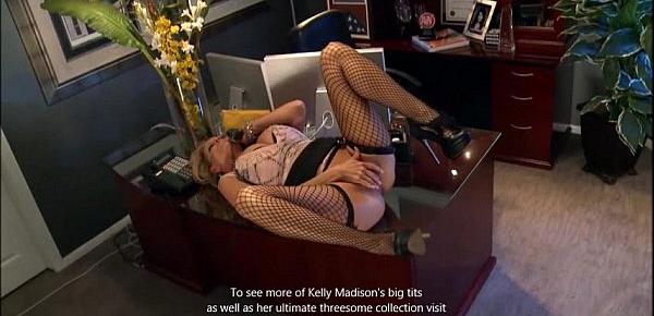  Busty Kelly Madison Has Hot Phone Sex In Her Office